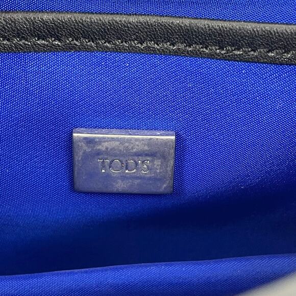 Tod's Double T Leather Wallet on Chain Silver Women Clutch Crossbody Bag - Picture 11 of 12